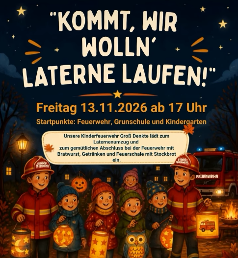 Laternenumzug Groß Denkte